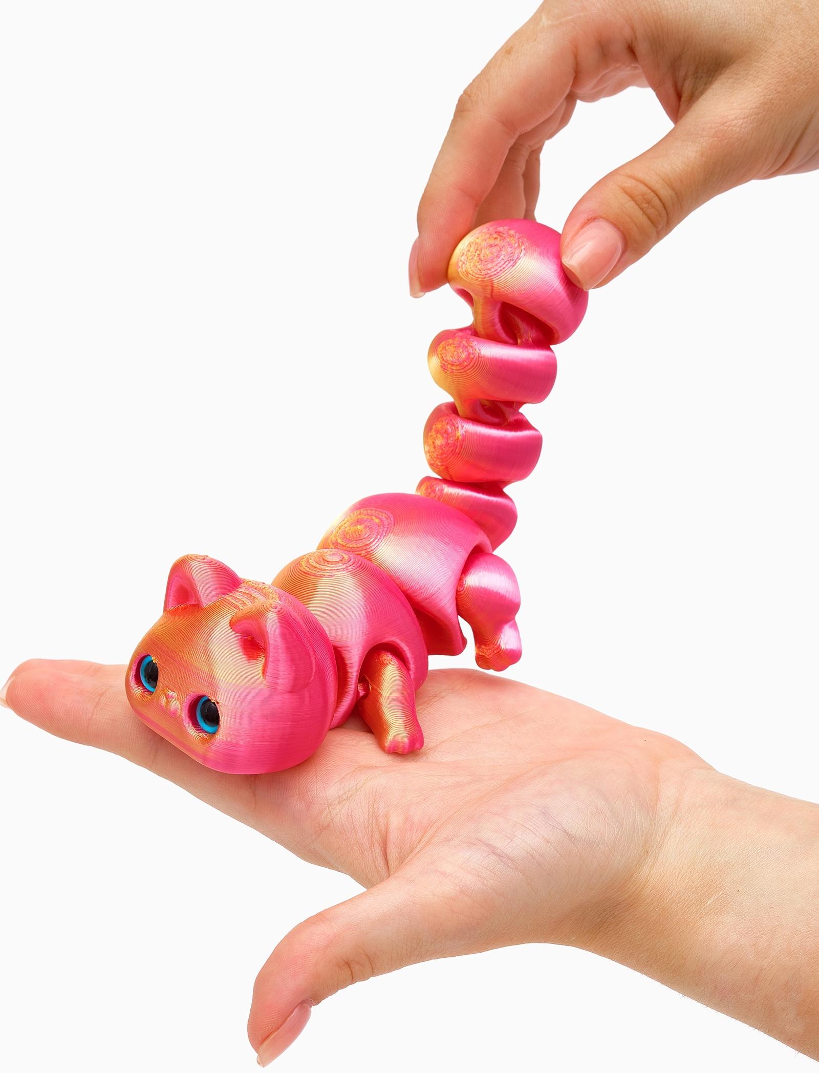 3Д - печатная игрушка «Кошка», подвижная, цвет МИКС