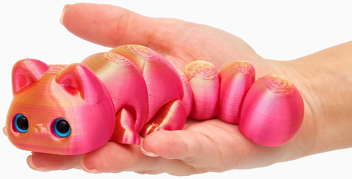 3Д - печатная игрушка «Кошка», подвижная, цвет МИКС