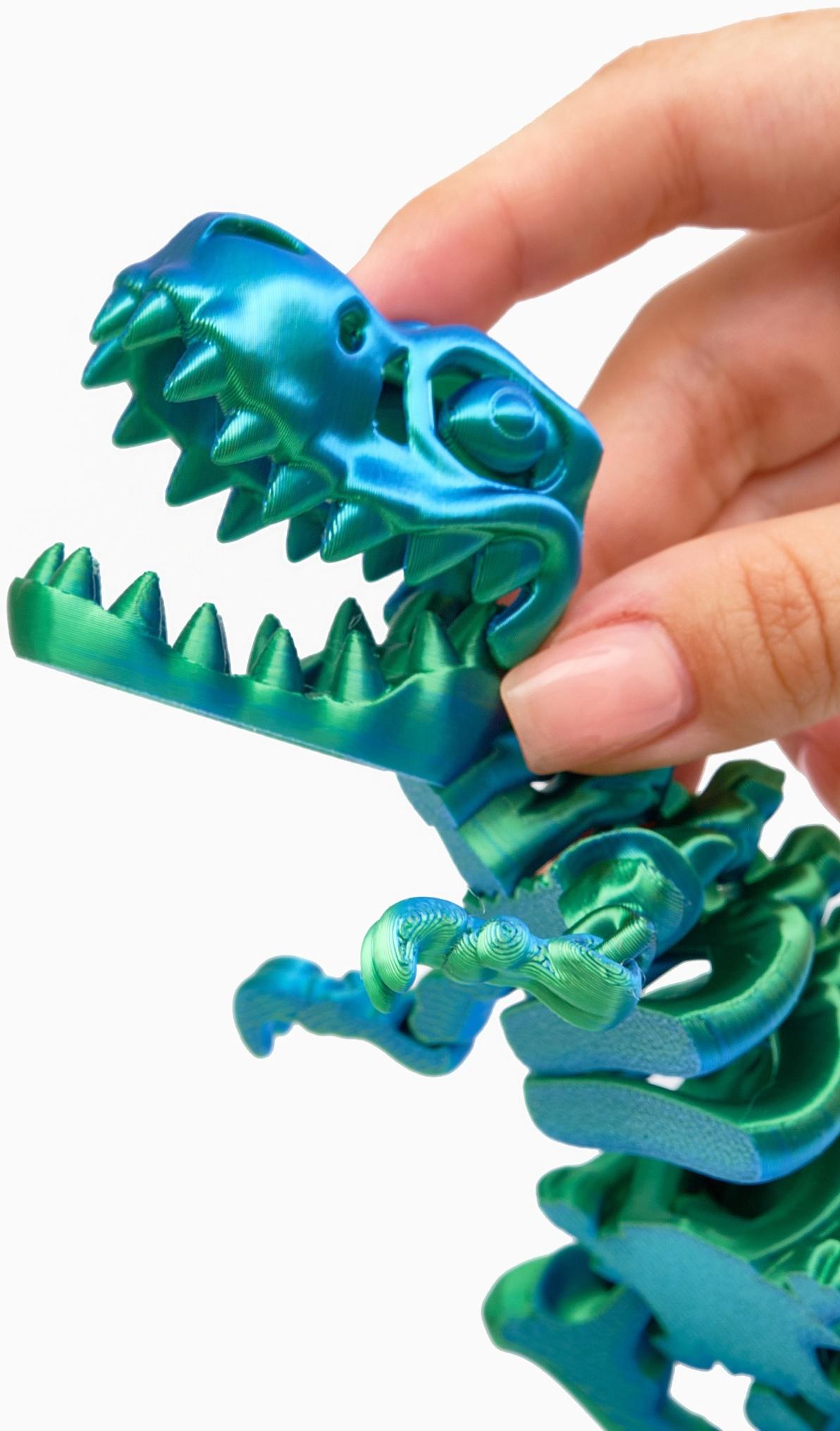 3Д - печатная игрушка «Динозавр», подвижная, цвет МИКС