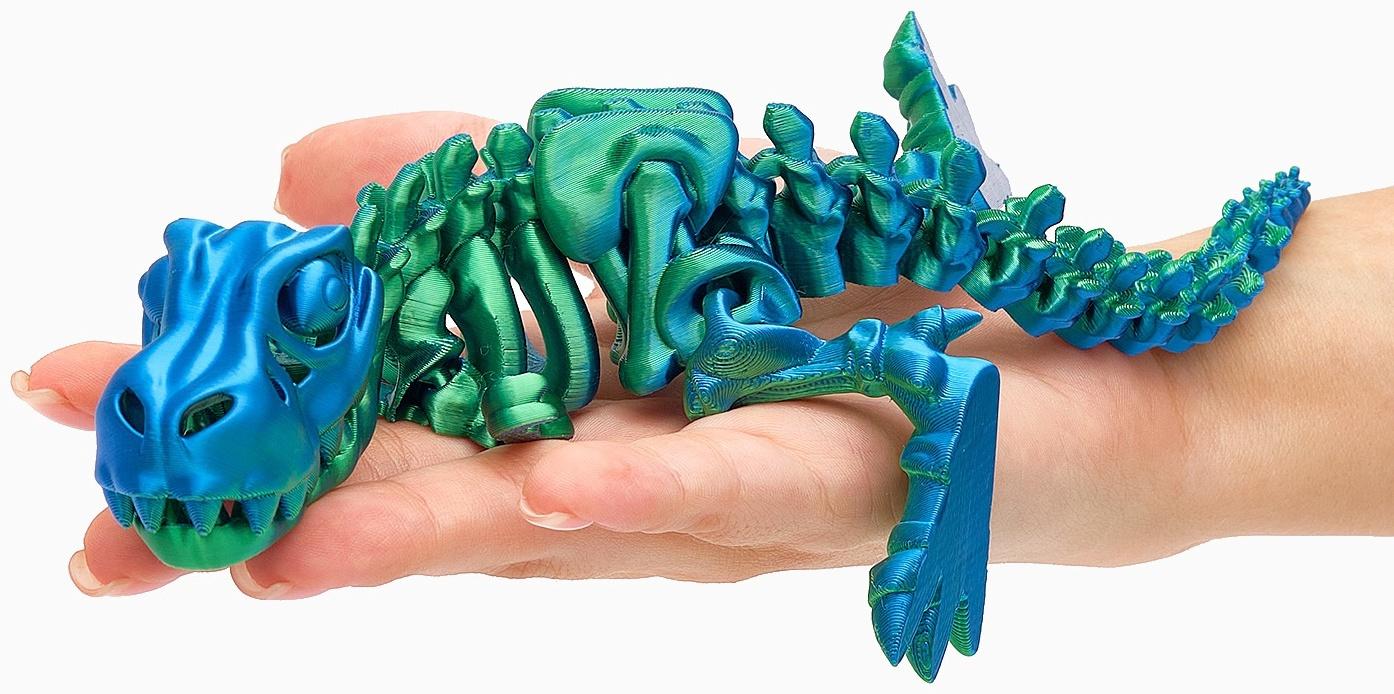 3Д - печатная игрушка «Динозавр», подвижная, цвет МИКС