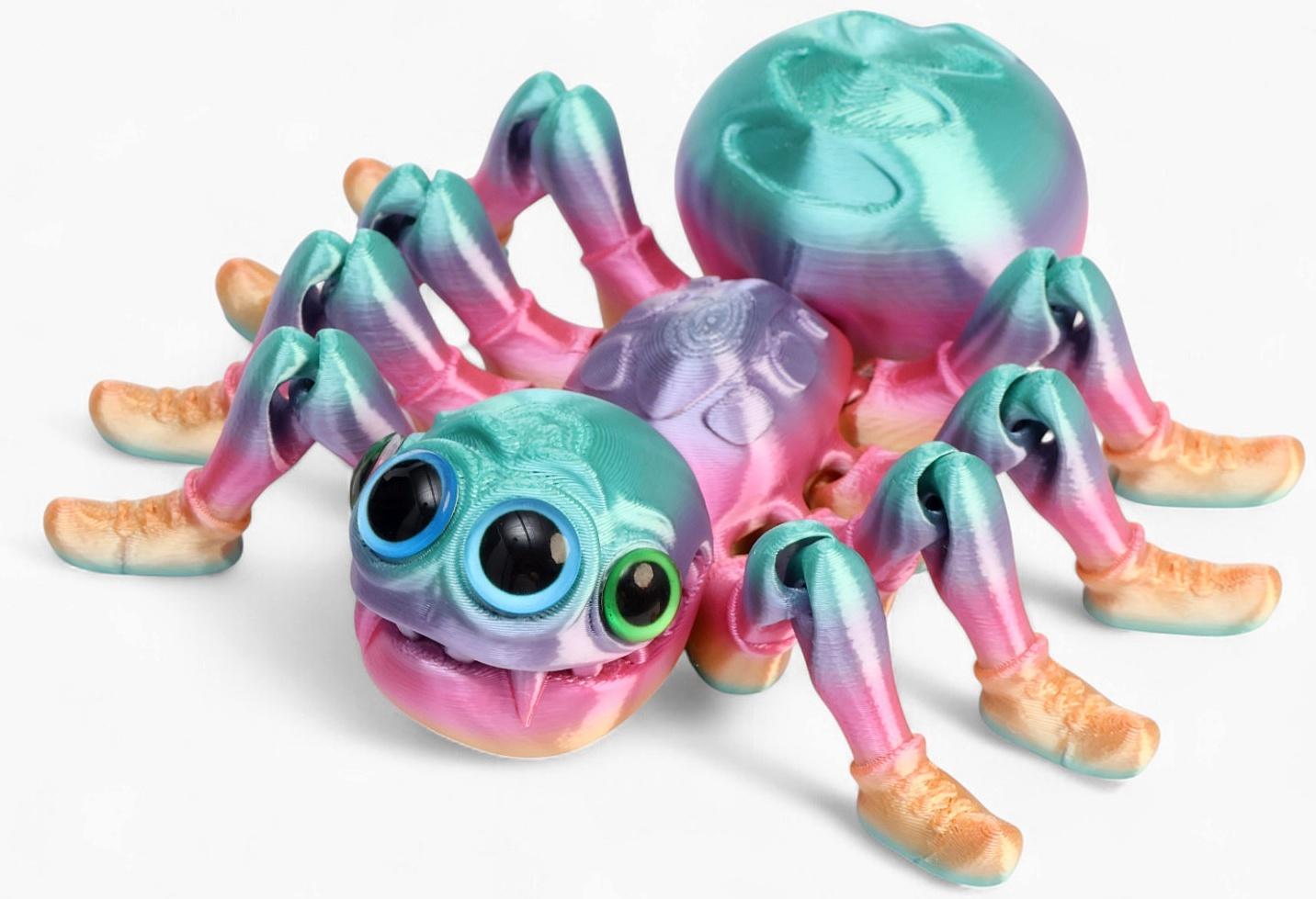 3Д - печатная игрушка «Паук», подвижная, цвет МИКС