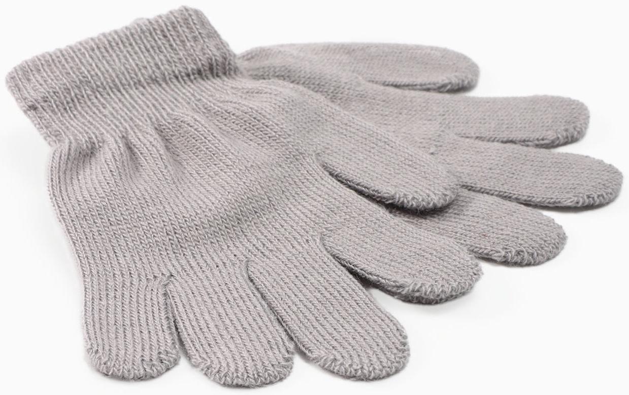 Перчатки детские MINAKU, однослойные, 14 см, серые