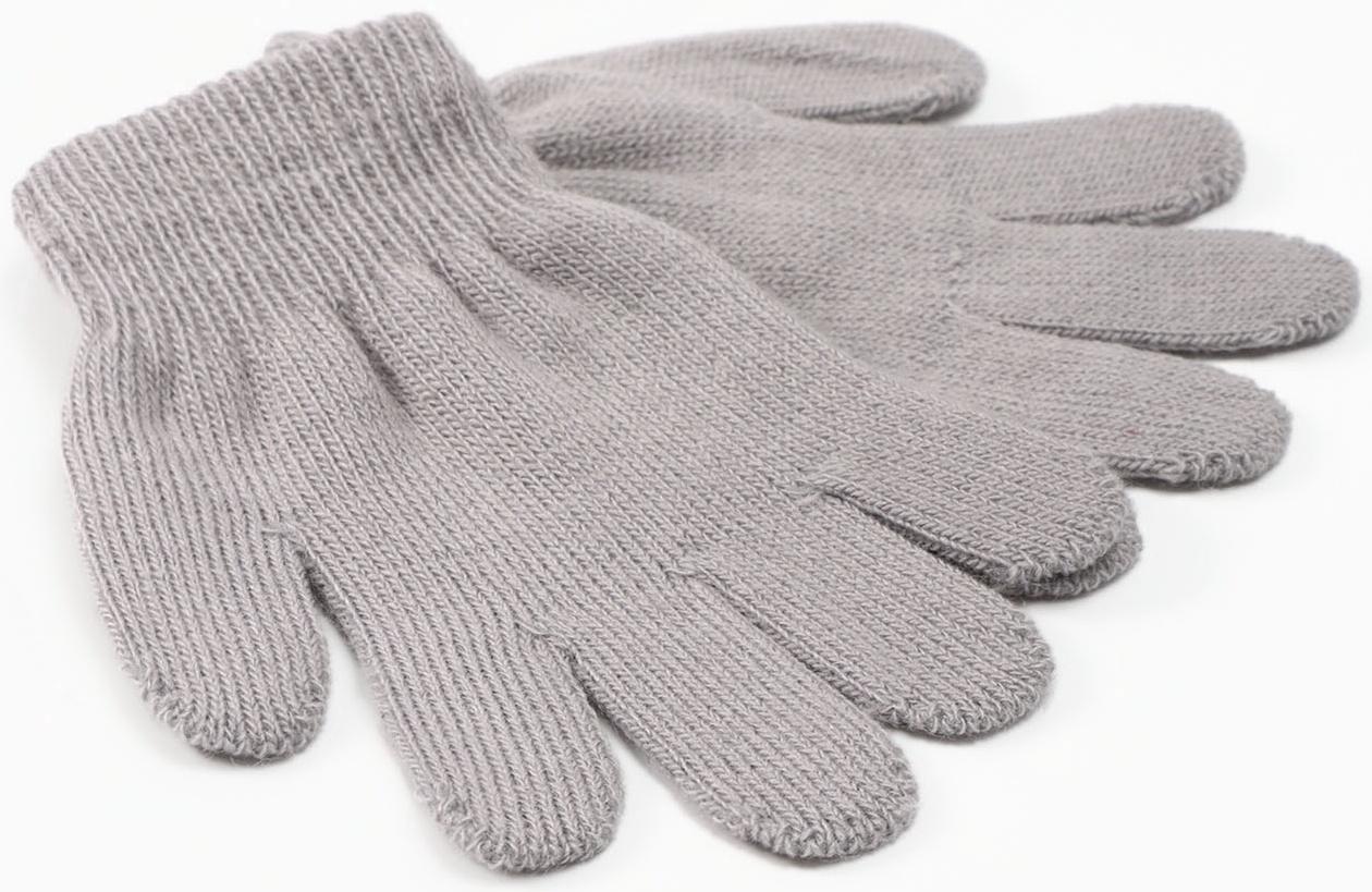 Перчатки детские MINAKU, однослойные, 14 см, серые