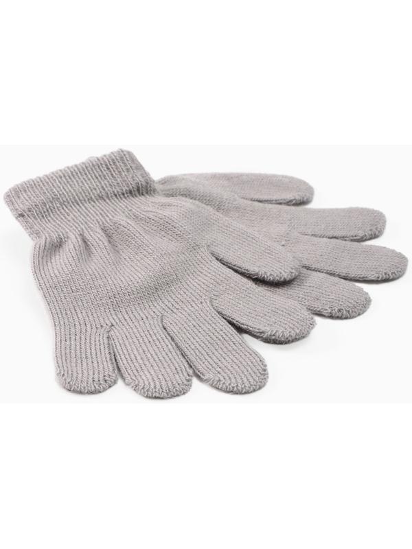 Перчатки детские MINAKU, однослойные, 14 см, серые