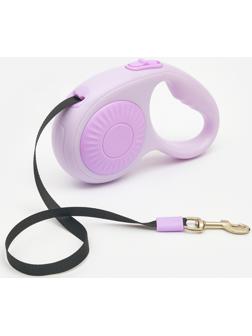 Рулетка - поводок для собак, лента 3 метра, сиреневая