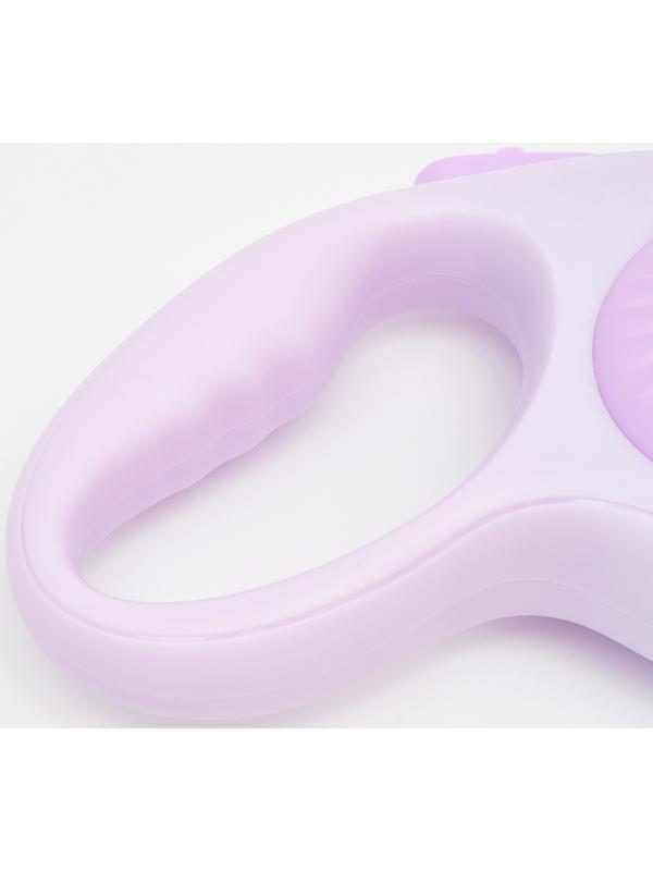 Рулетка - поводок для собак, лента 3 метра, сиреневая