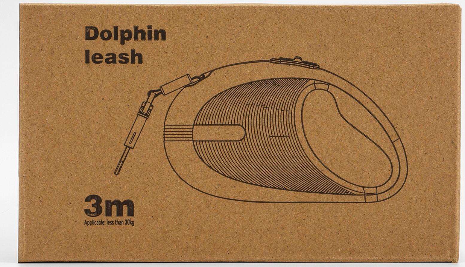 Рулетка - поводок для собак, лента 3 метра, зелёная