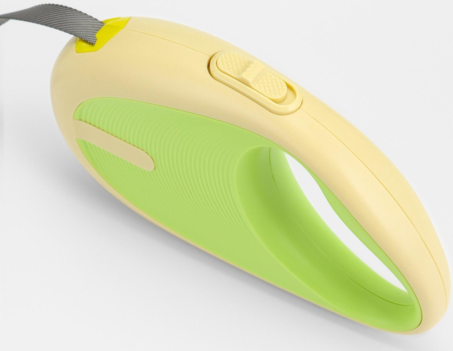 Рулетка - поводок для собак, лента 3 метра, зелёная