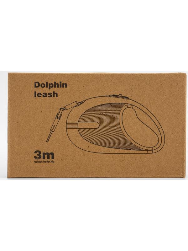 Рулетка - поводок для собак, лента 3 метра, зелёная