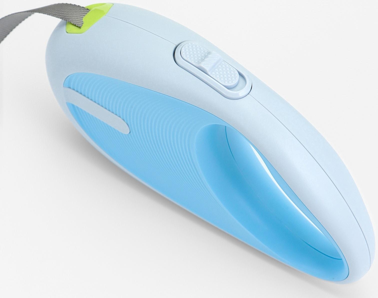 Рулетка - поводок для собак, лента 3 метра, голубая