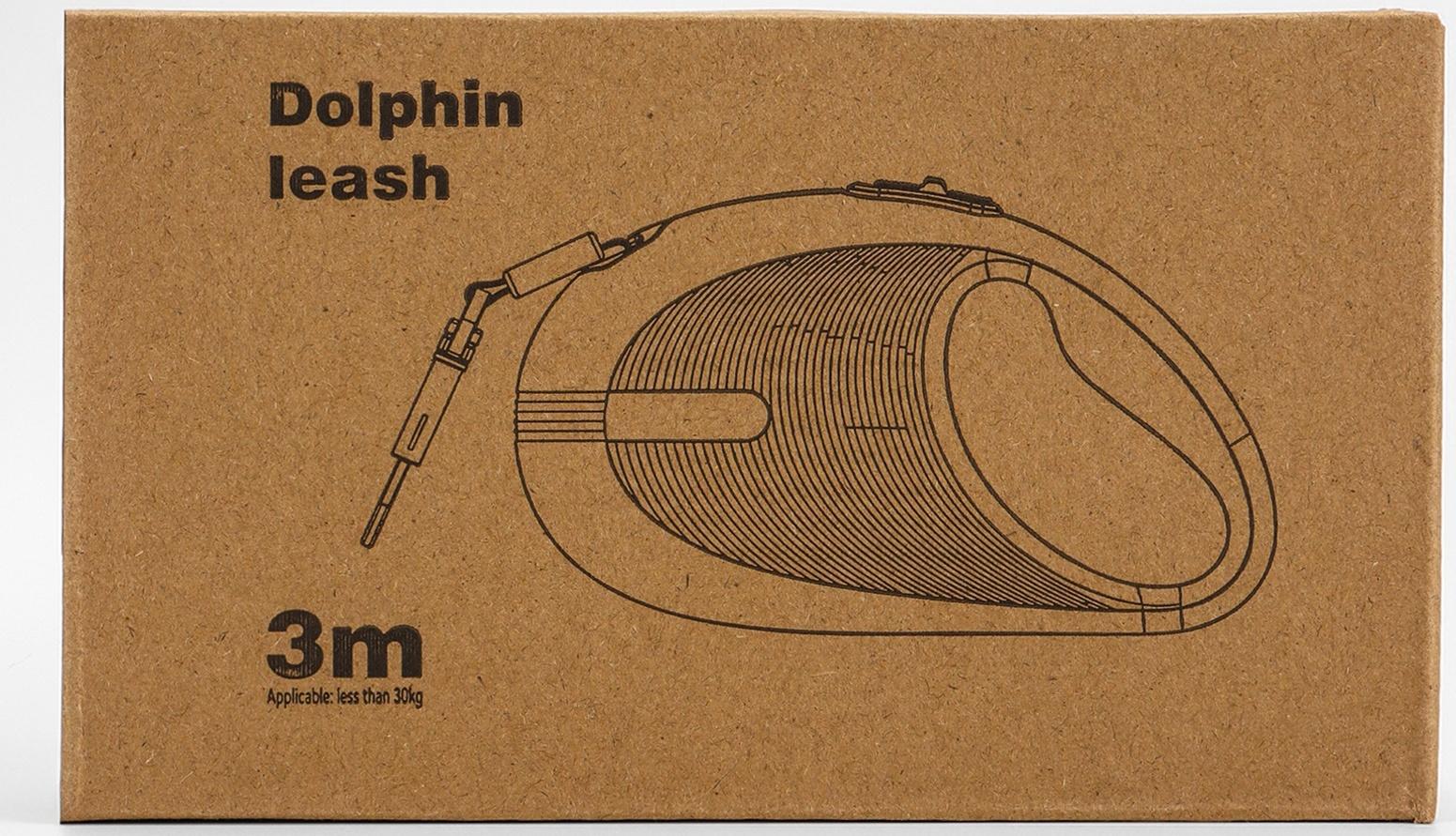 Рулетка - поводок для собак, лента 3 метра, голубая