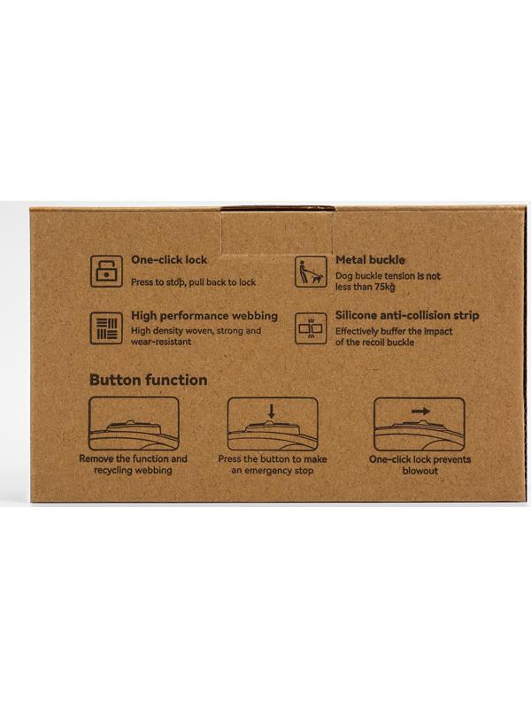 Рулетка - поводок для собак, лента 3 метра, голубая