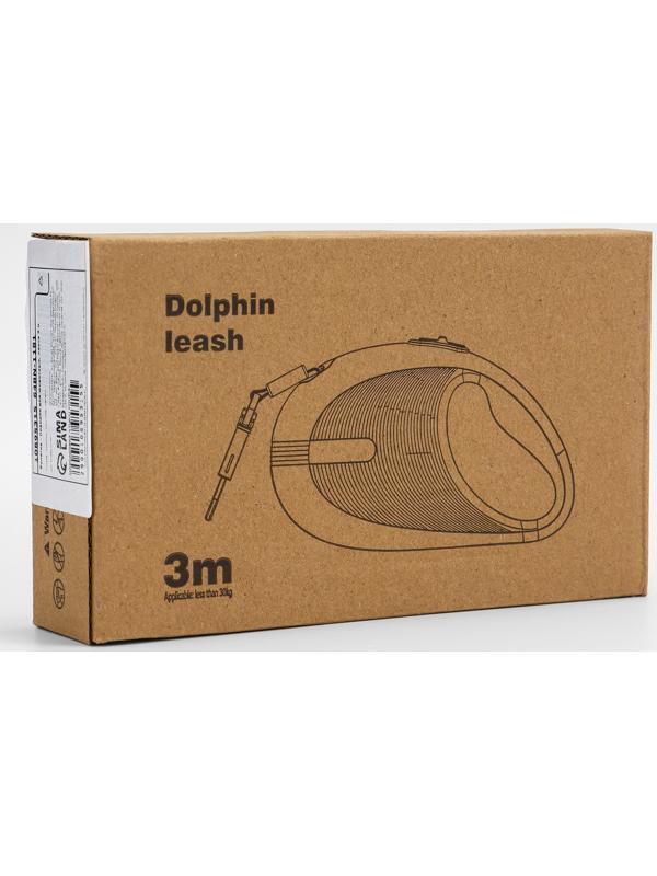 Рулетка - поводок для собак, лента 3 метра, голубая