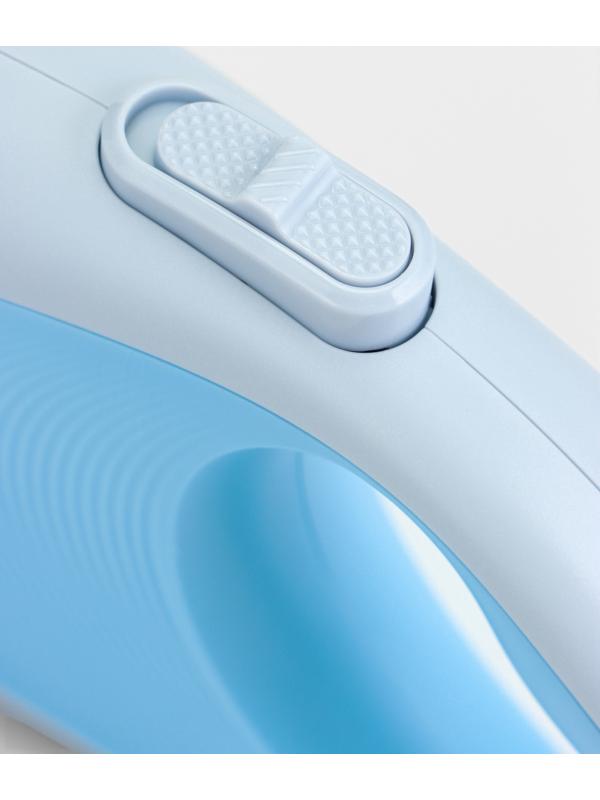 Рулетка - поводок для собак, лента 3 метра, голубая