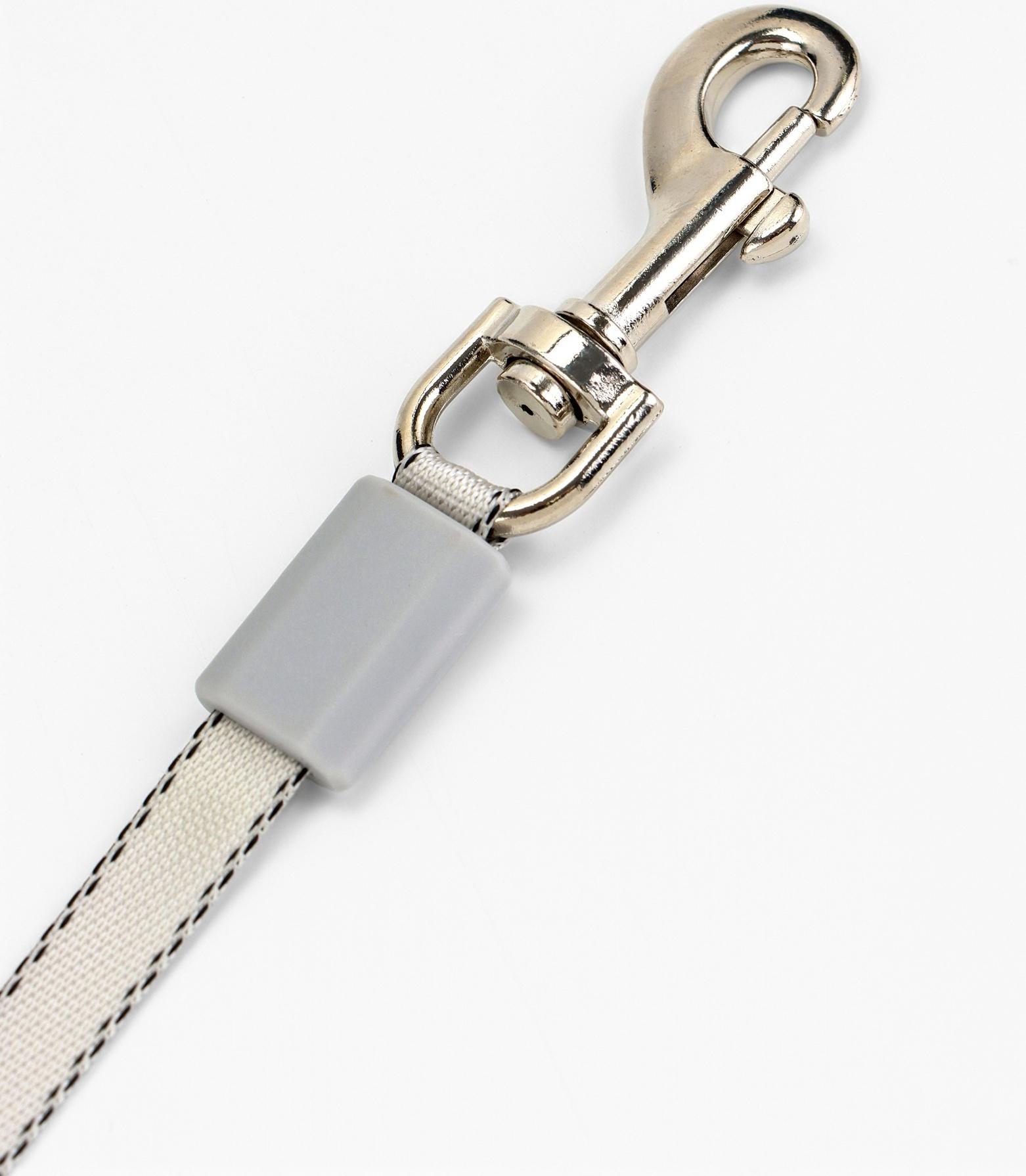 Рулетка - поводок для собак, лента 3 метра, белая/зелёная