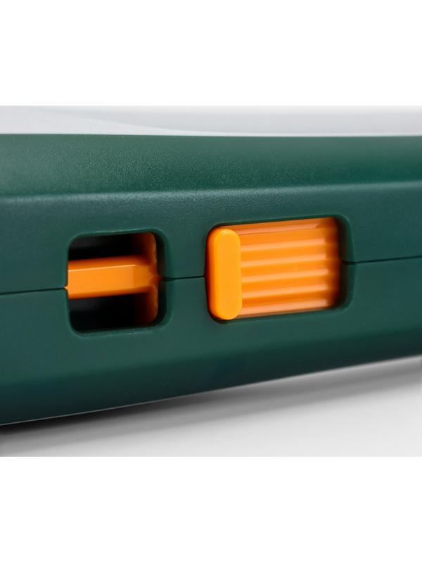 Рулетка - поводок для собак, лента 3 метра, белая/зелёная