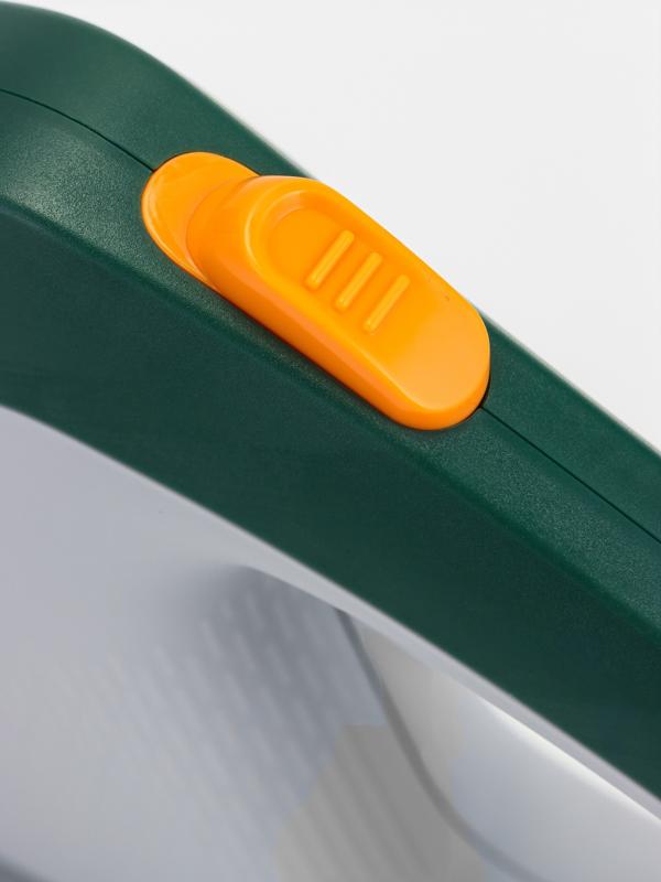 Рулетка - поводок для собак, лента 3 метра, белая/зелёная