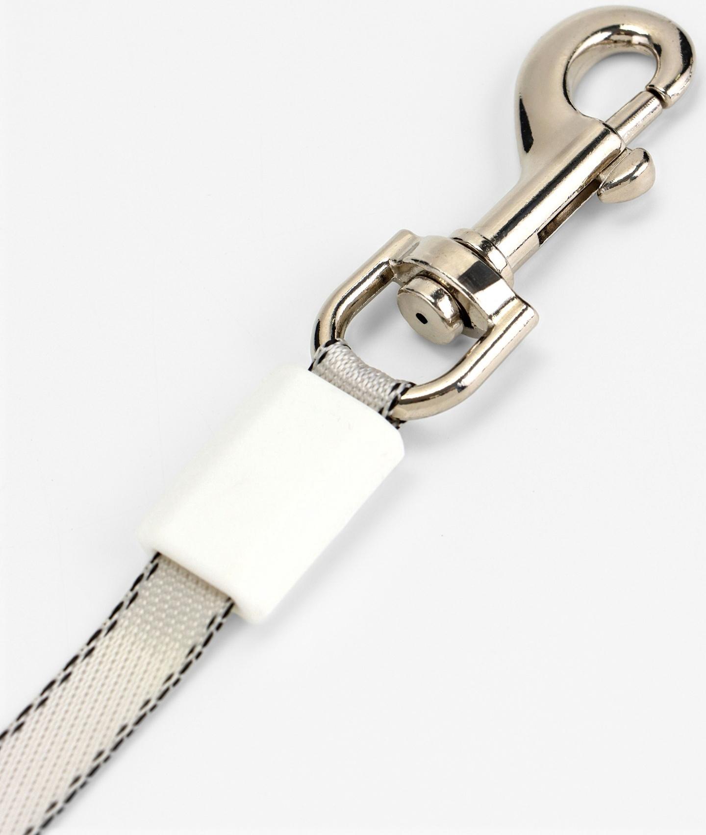 Рулетка - поводок для собак, лента 3 метра, белая/бежевая