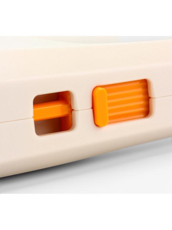 Рулетка - поводок для собак, лента 3 метра, белая/бежевая