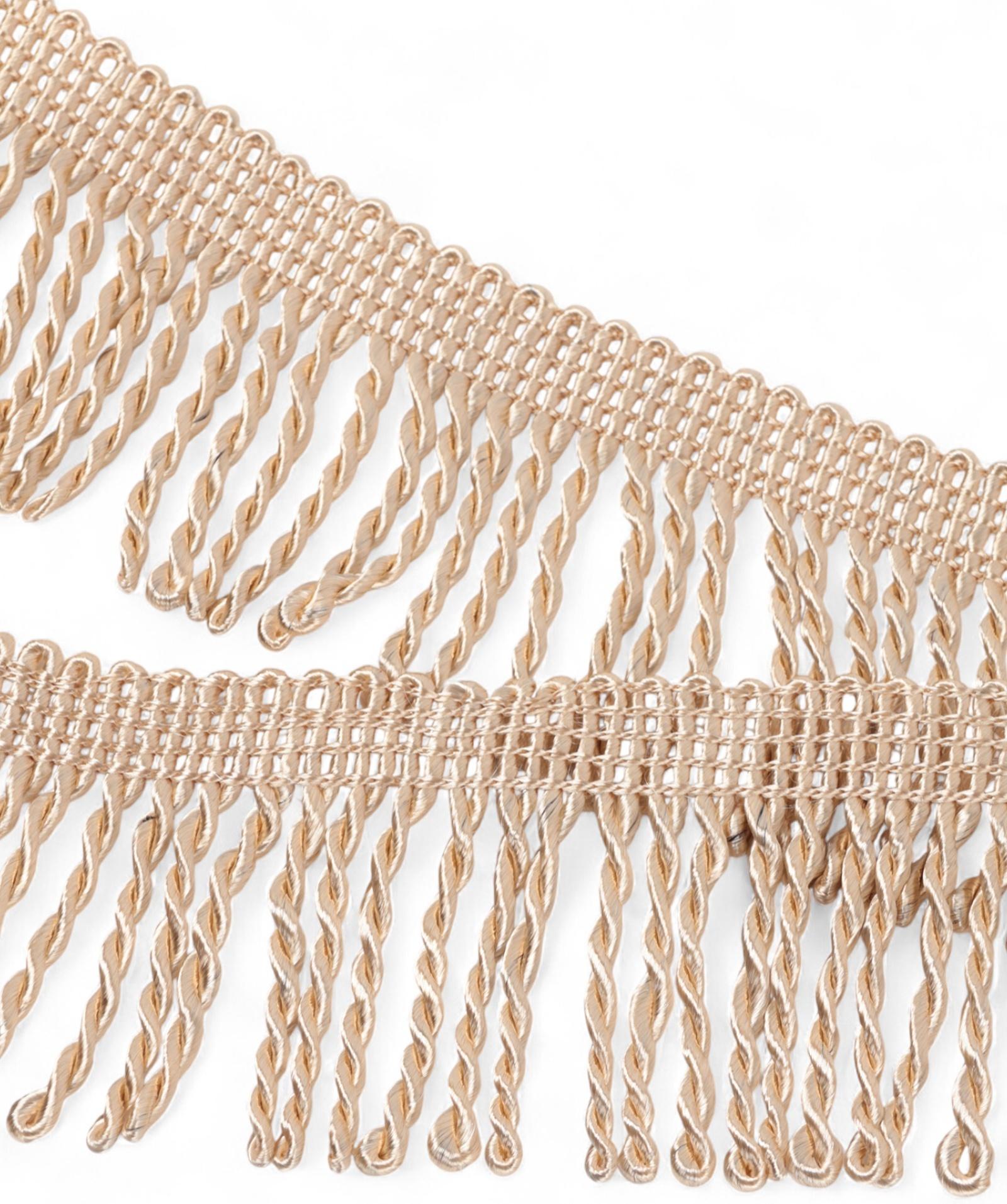 Бахрома жгут, 6,5 см, 20 м±0.5, цвет бежевый