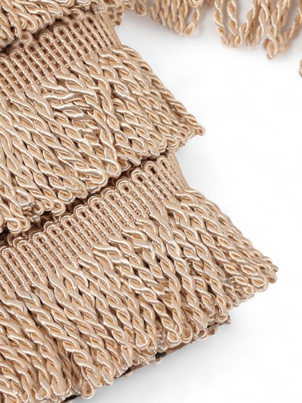 Бахрома жгут, 6,5 см, 20 м±0.5, цвет бежевый