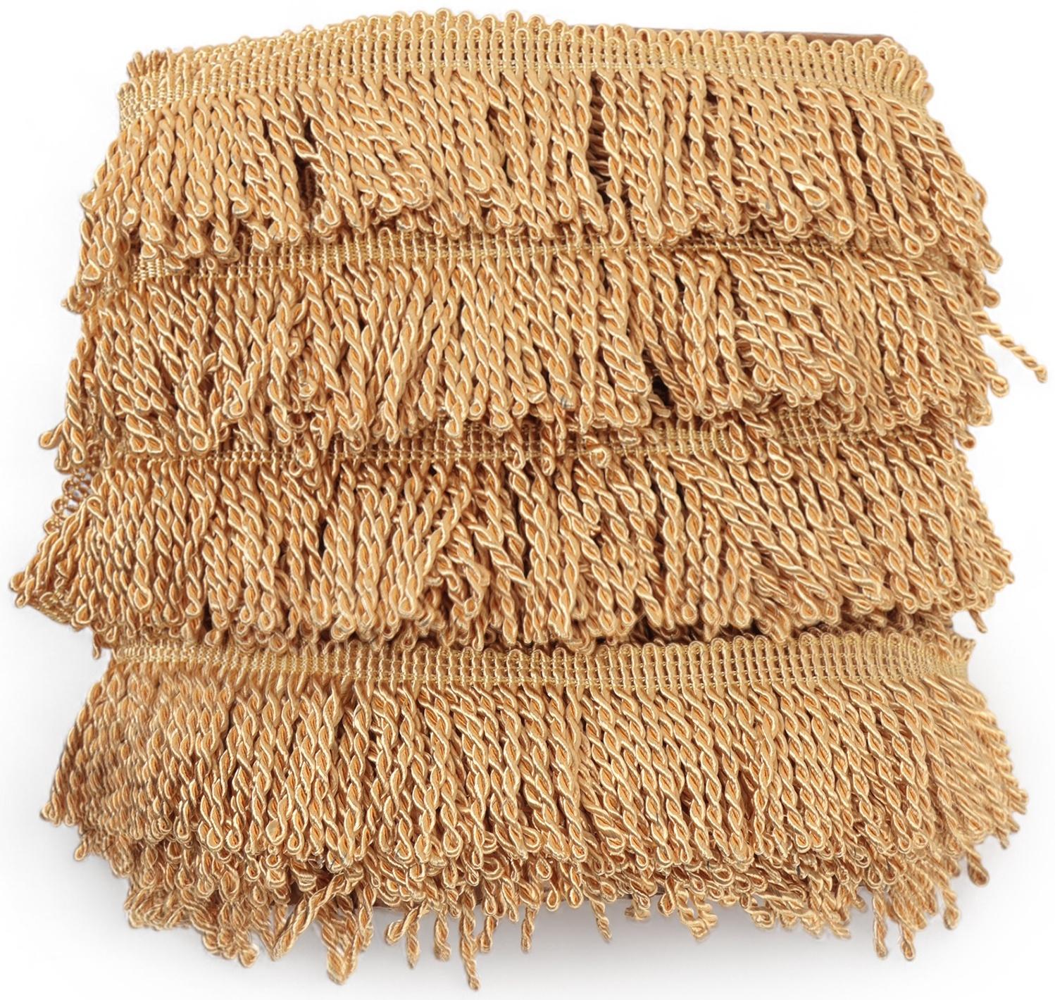 Бахрома жгут, 6,5 см, 20 м±0.5, цвет золотой