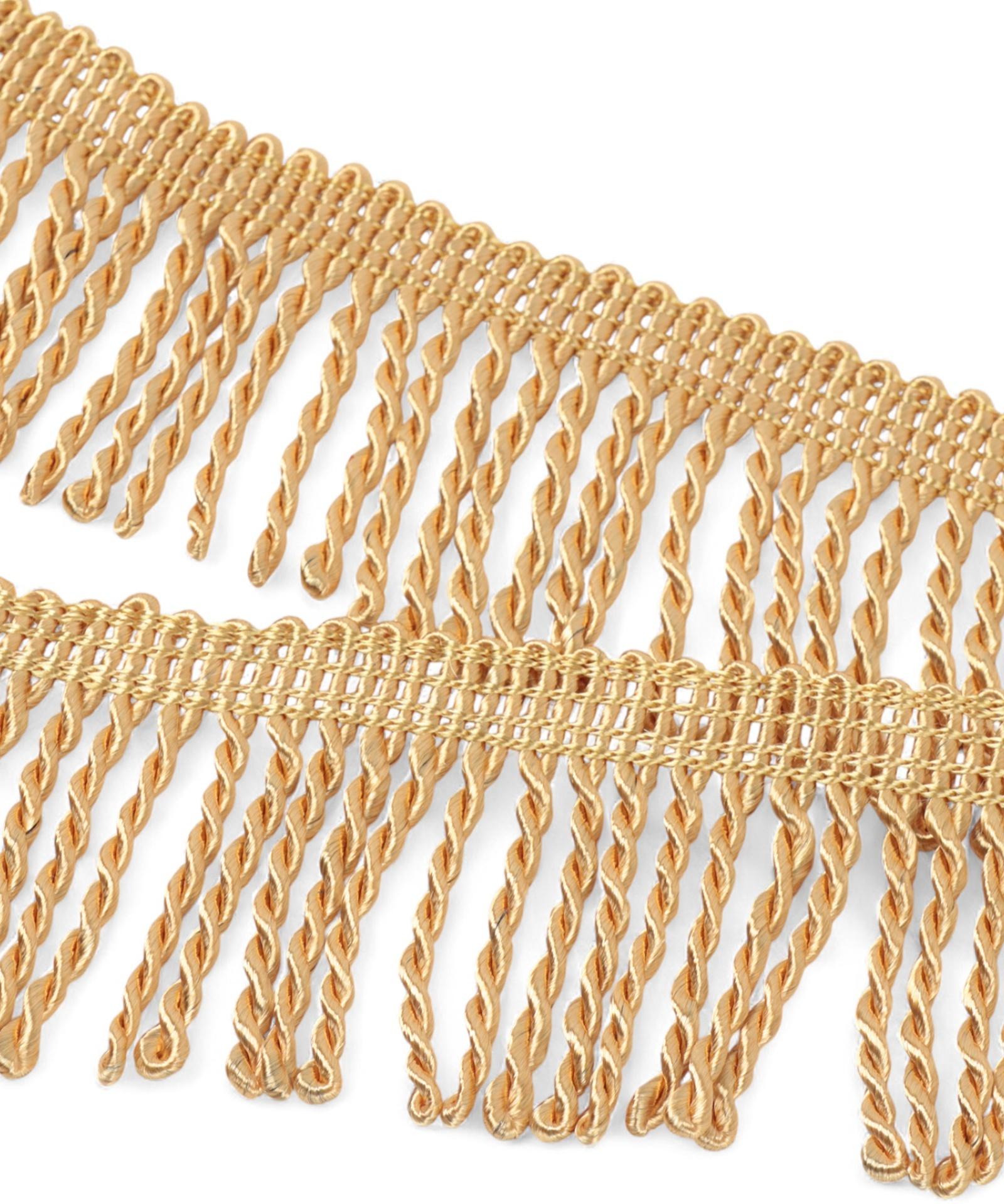 Бахрома жгут, 6,5 см, 20 м±0.5, цвет золотой