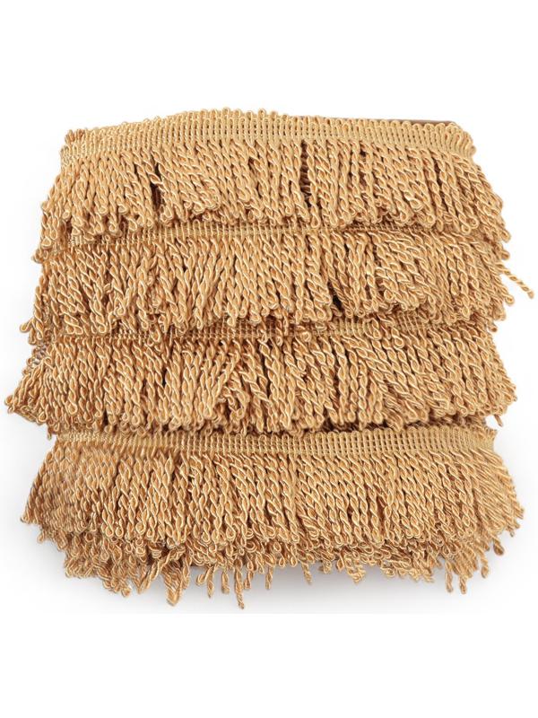 Бахрома жгут, 6,5 см, 20 м±0.5, цвет золотой