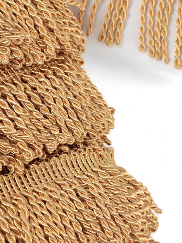 Бахрома жгут, 6,5 см, 20 м±0.5, цвет золотой