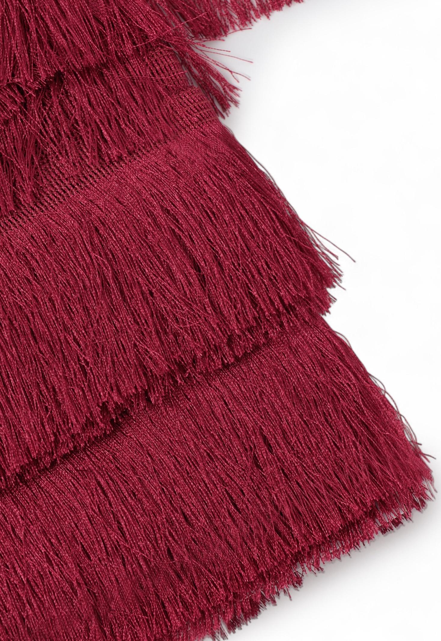 Бахрома одинарная, 6,5 см, 20 м±0.5, цвет бордовый