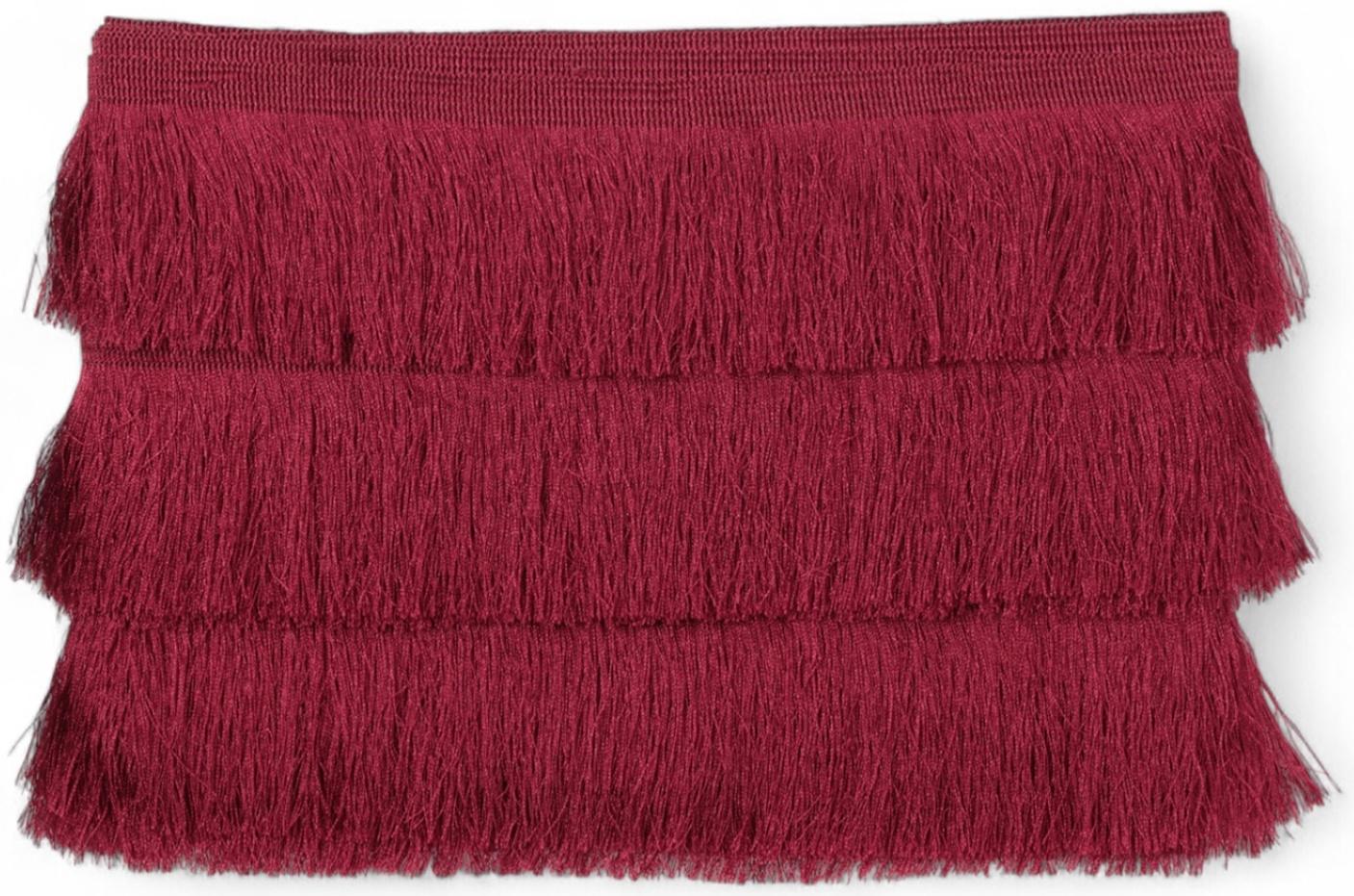 Бахрома одинарная, 6,5 см, 20 м±0.5, цвет бордовый
