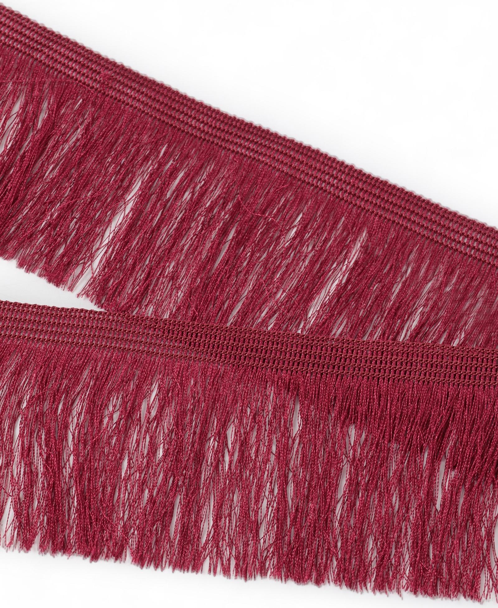 Бахрома одинарная, 6,5 см, 20 м±0.5, цвет бордовый