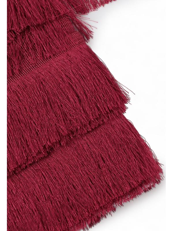 Бахрома одинарная, 6,5 см, 20 м±0.5, цвет бордовый