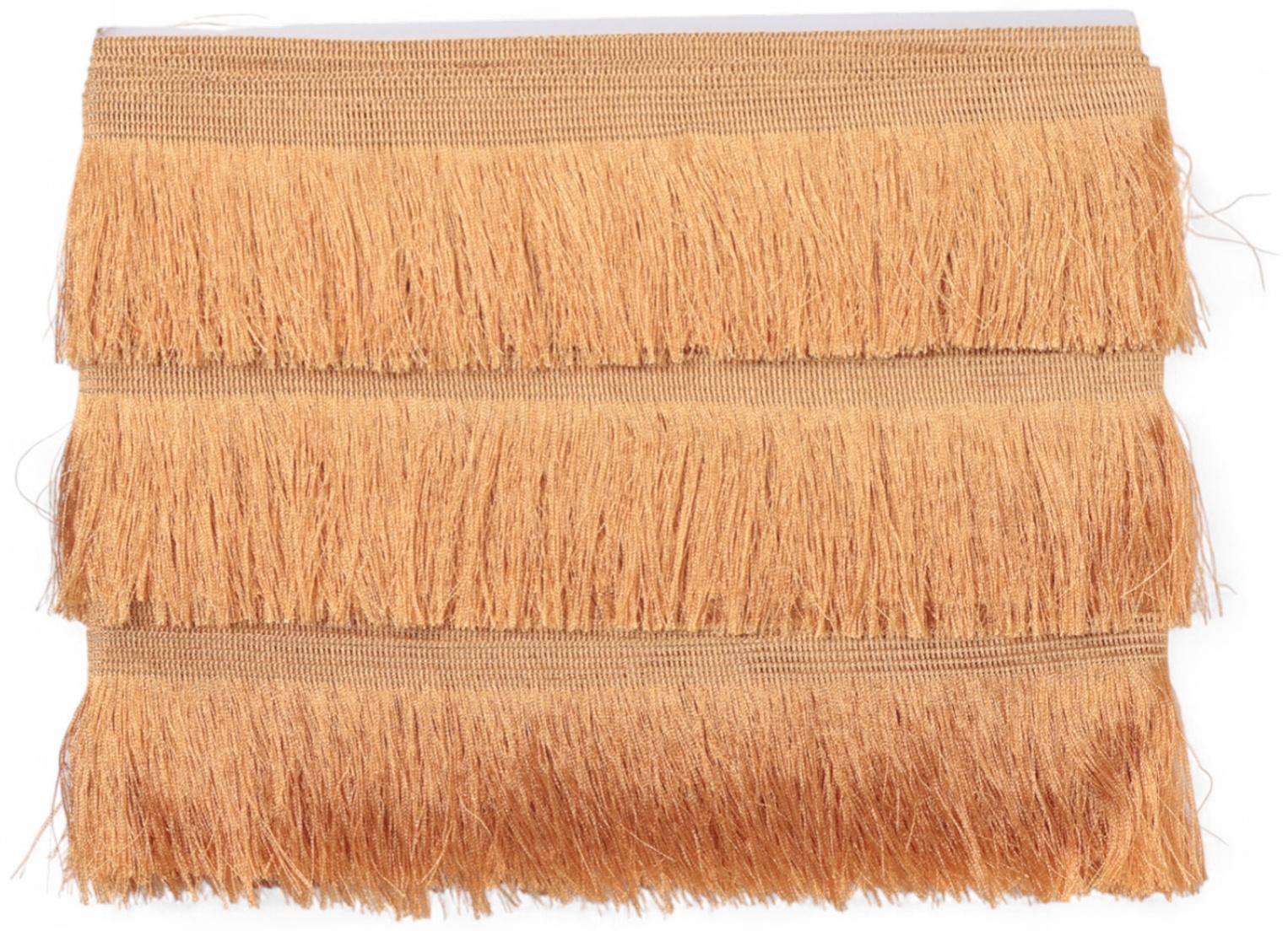 Бахрома одинарная, 6,5 см, 20 м±0.5, цвет золотой