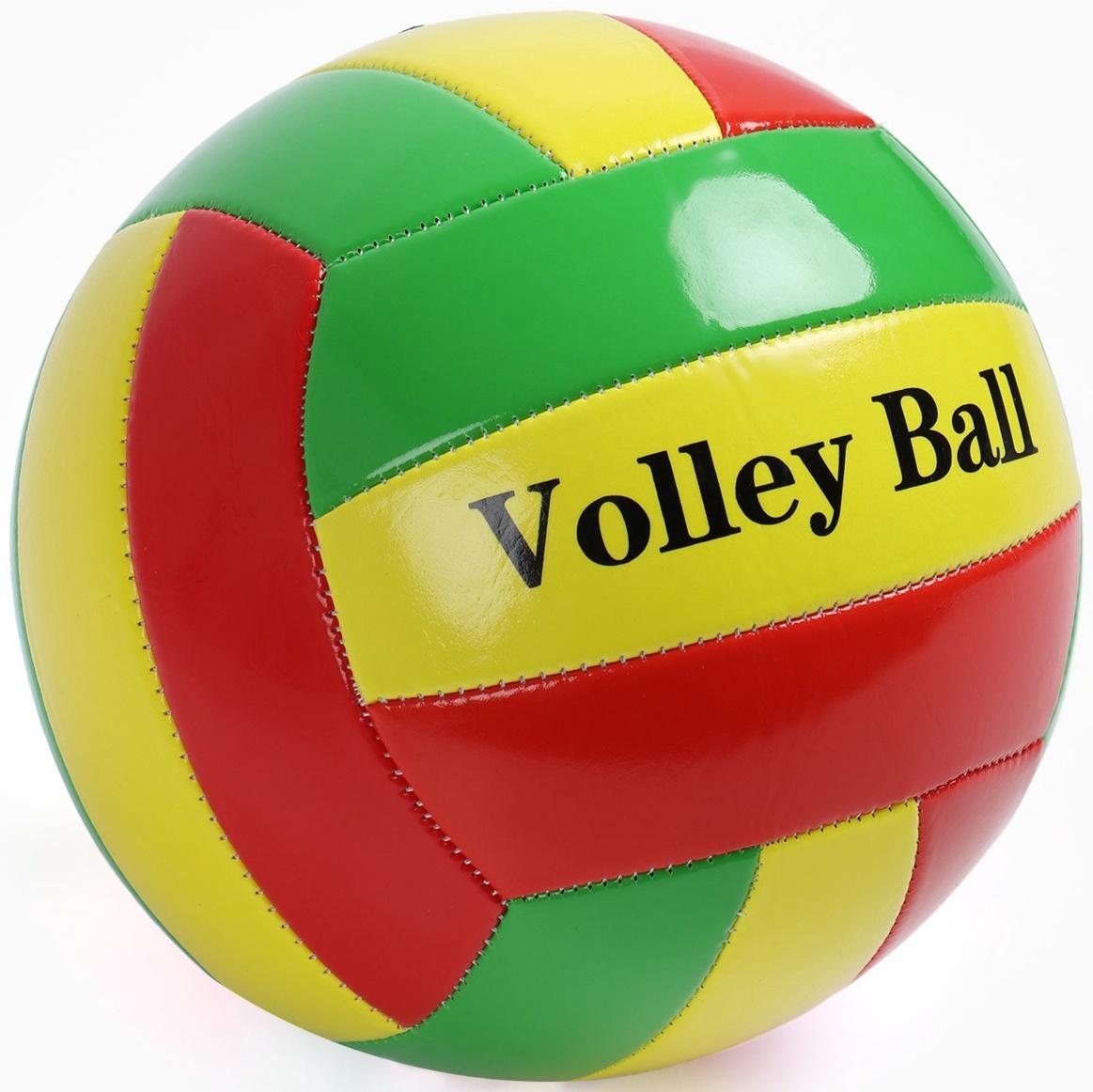 Волейбольный мяч, машинная сшивка, 18 панелей, р. 5, PVC, цвет МИКС