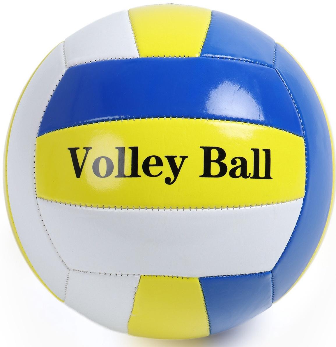 Волейбольный мяч, машинная сшивка, 18 панелей, р. 5, PVC, цвет МИКС