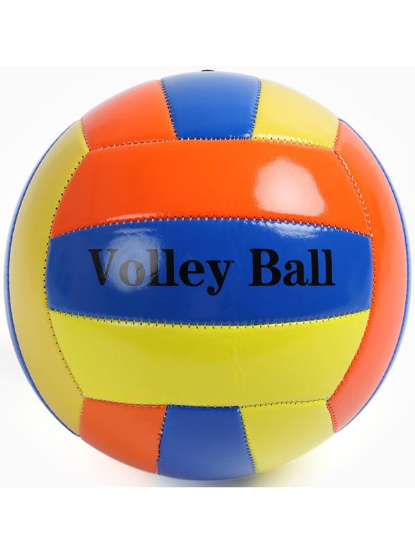 Волейбольный мяч, машинная сшивка, 18 панелей, р. 5, PVC, цвет МИКС