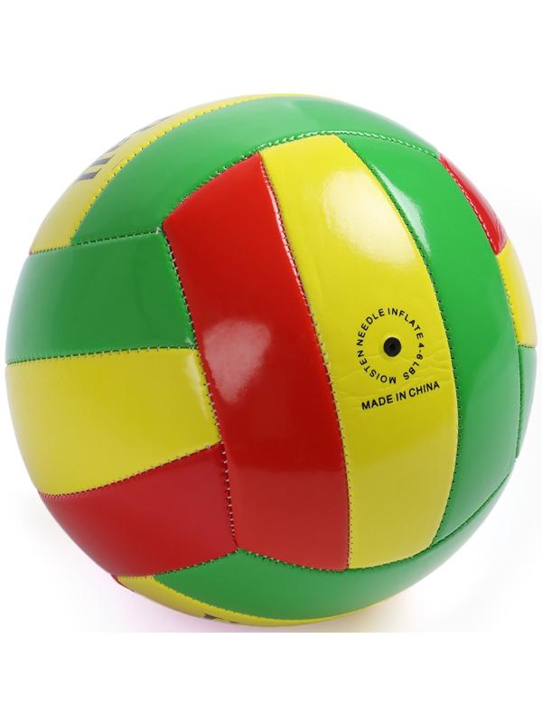 Волейбольный мяч, машинная сшивка, 18 панелей, р. 5, PVC, цвет МИКС