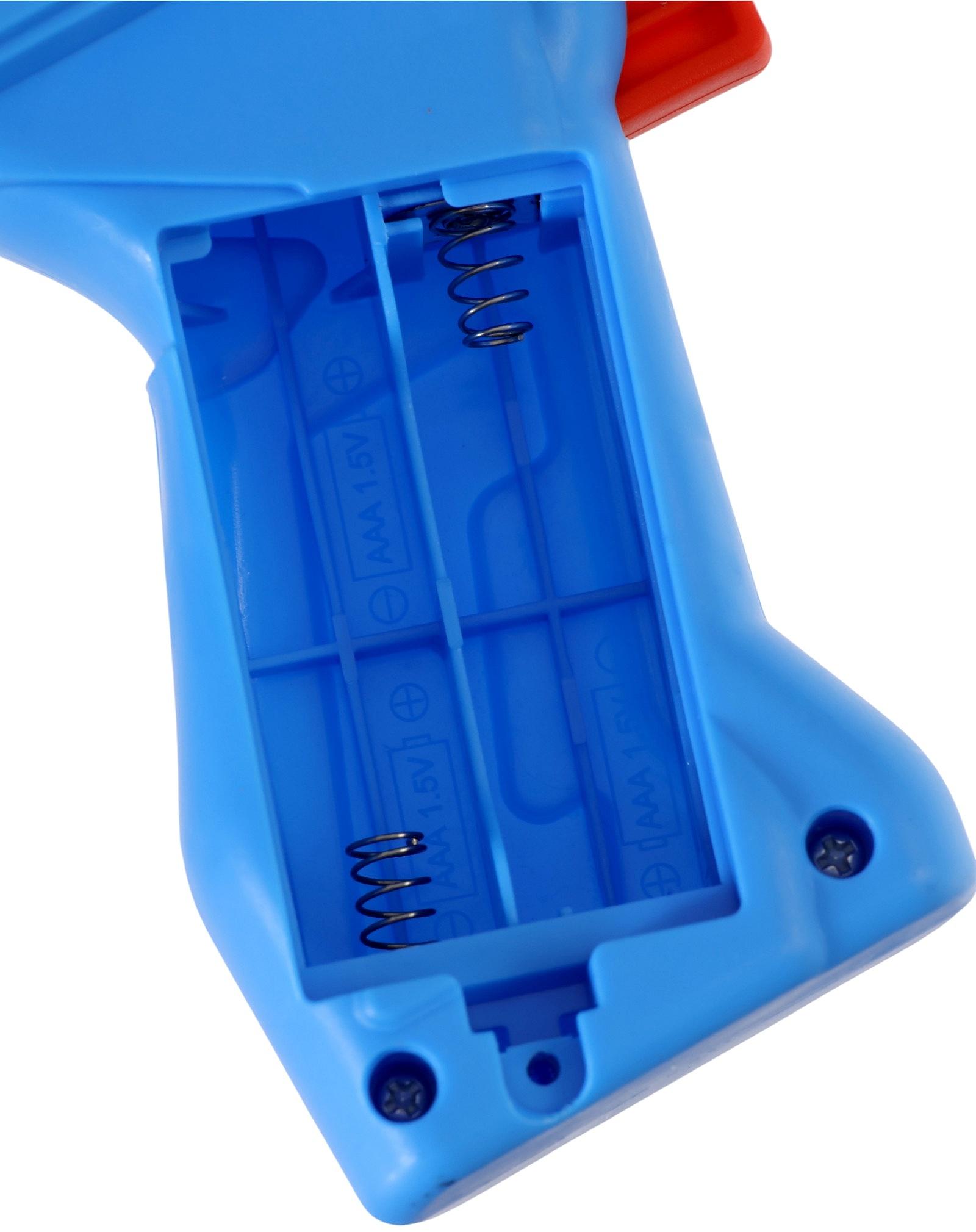 Генератор мыльных пузырей «Пистолет», световые эффекты, работает от батареек, синий