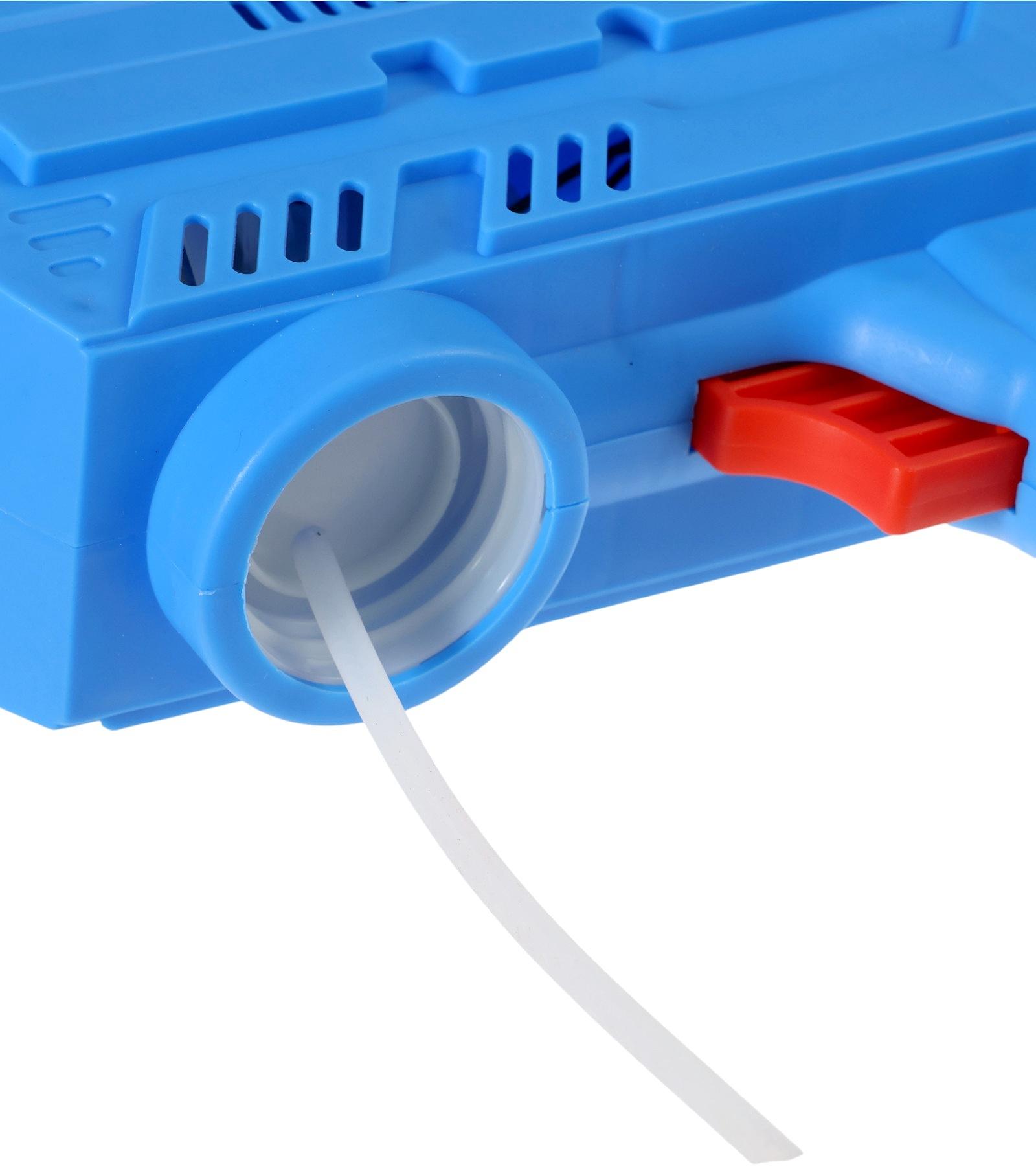 Генератор мыльных пузырей «Пистолет», световые эффекты, работает от батареек, синий