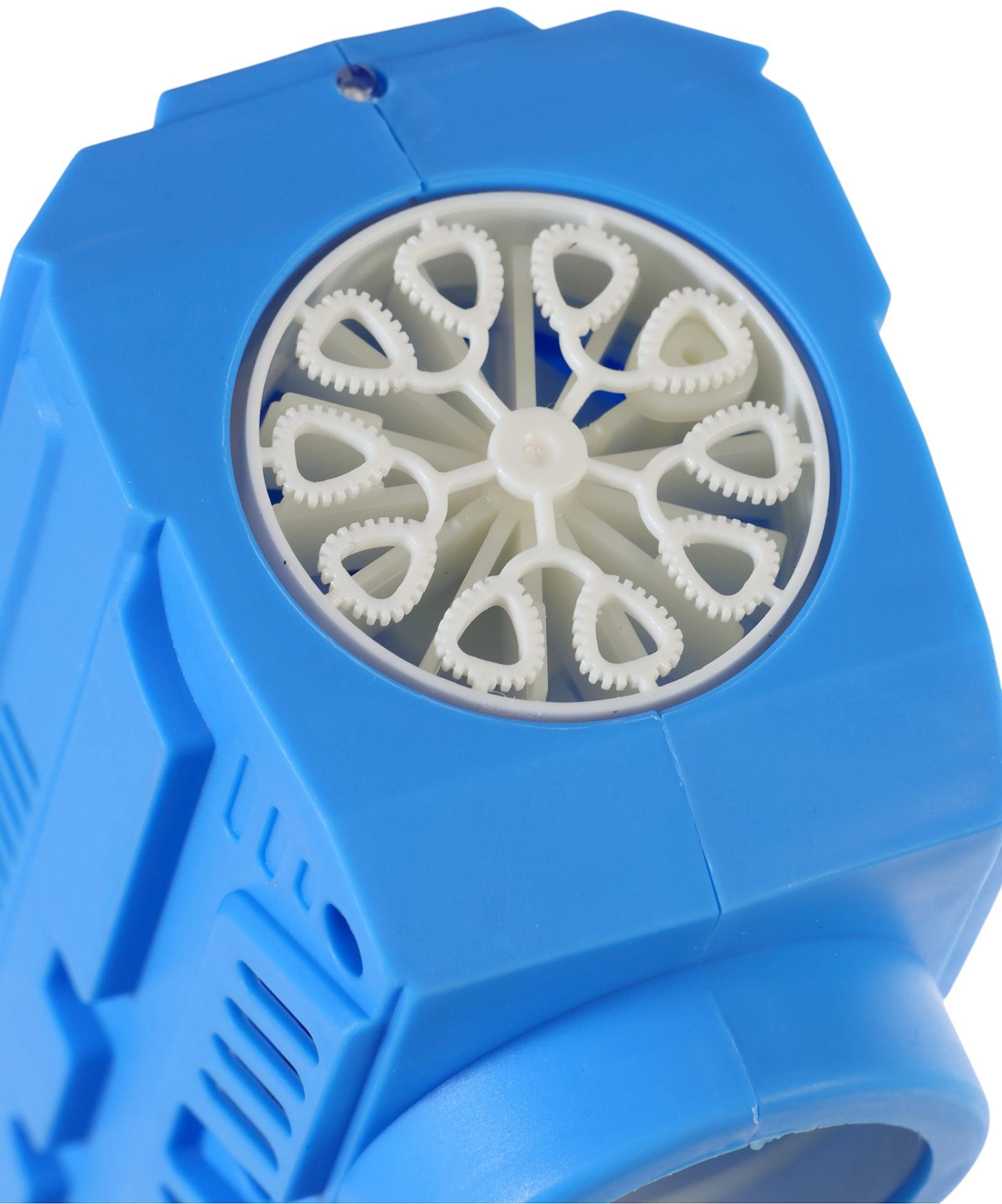 Генератор мыльных пузырей «Пистолет», световые эффекты, работает от батареек, синий