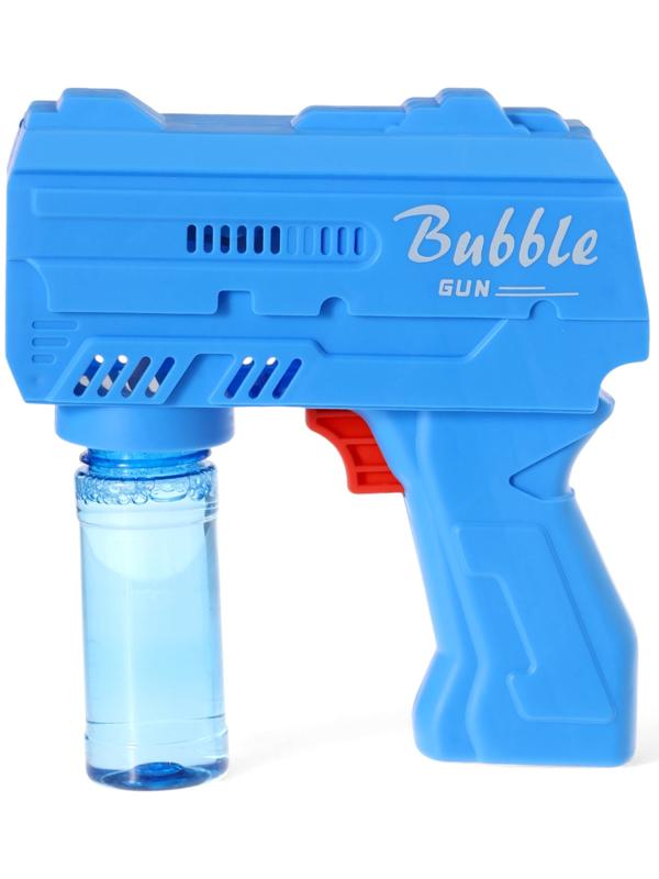 Генератор мыльных пузырей «Пистолет», световые эффекты, работает от батареек, синий