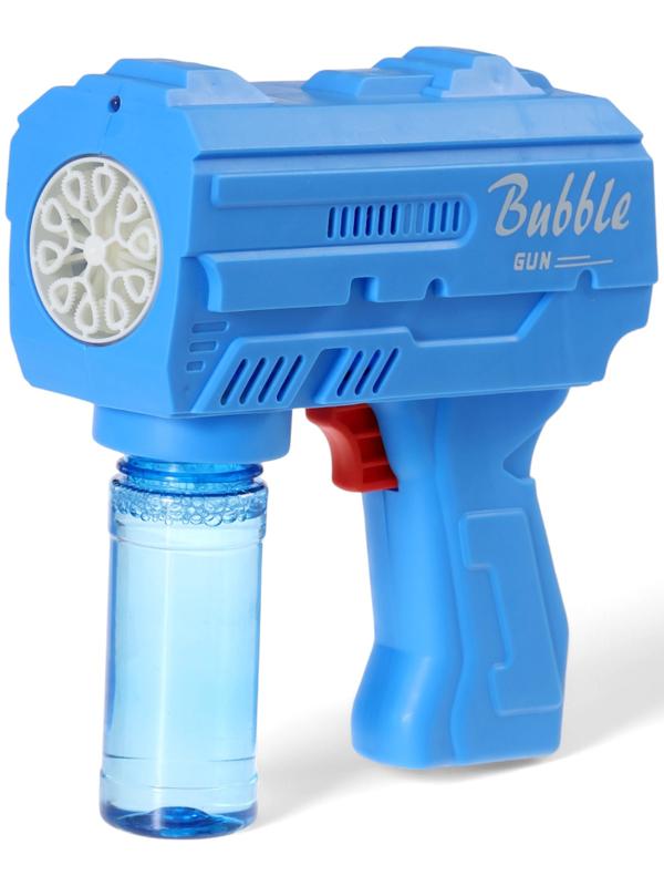 Генератор мыльных пузырей «Пистолет», световые эффекты, работает от батареек, синий