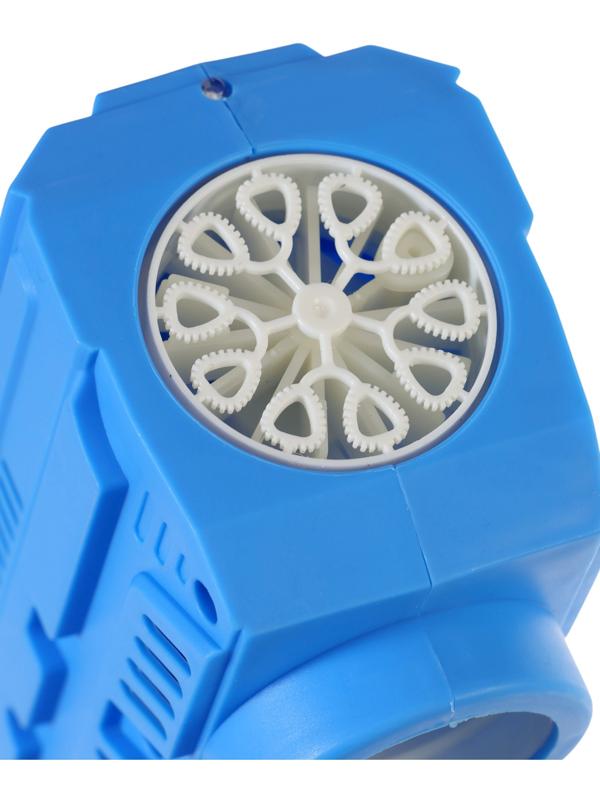 Генератор мыльных пузырей «Пистолет», световые эффекты, работает от батареек, синий