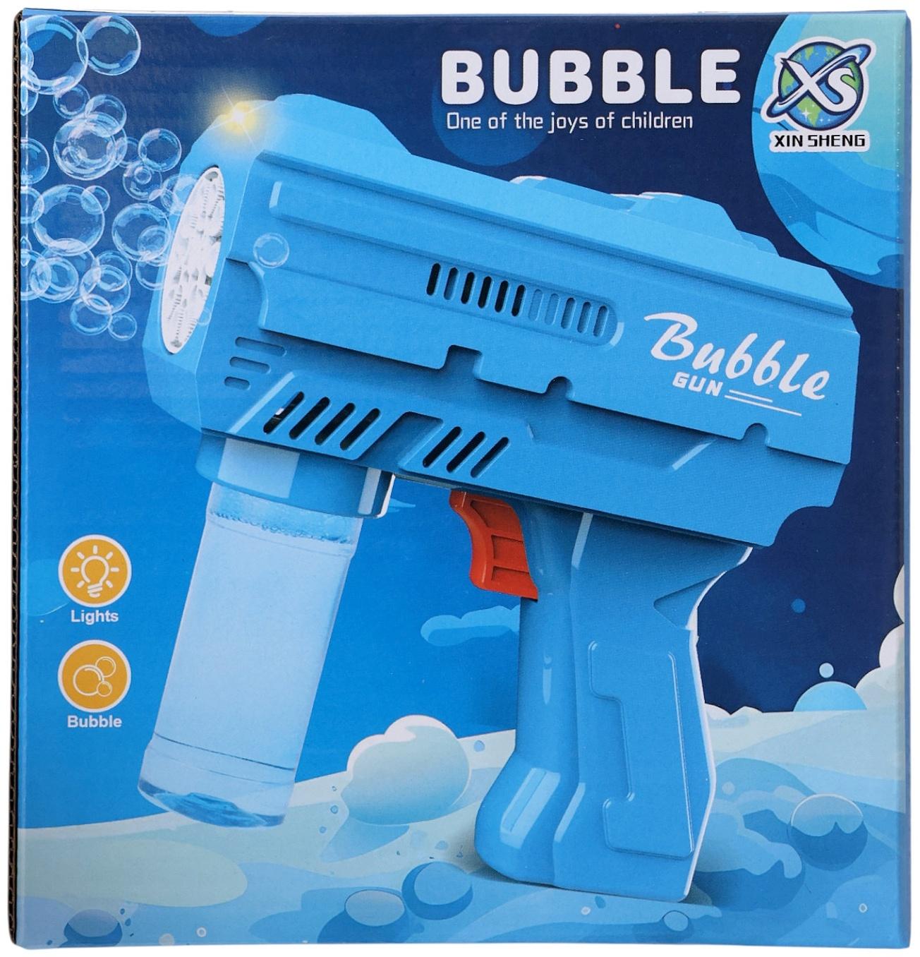 Генератор мыльных пузырей «Пистолет», световые эффекты, работает от батареек, красный