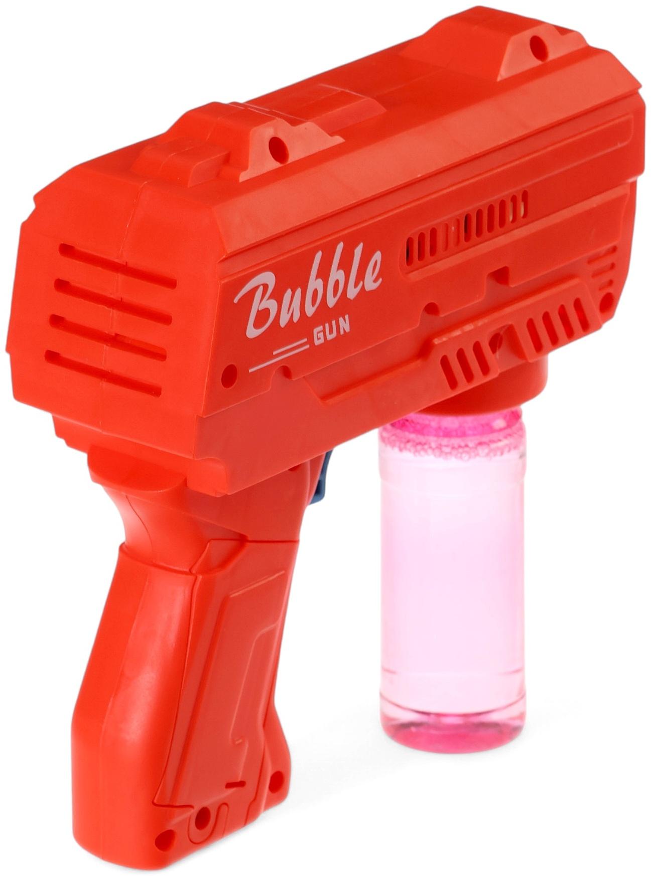 Генератор мыльных пузырей «Пистолет», световые эффекты, работает от батареек, красный