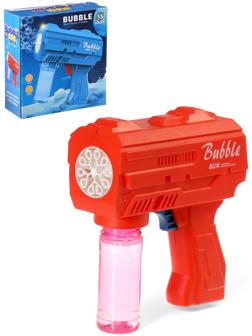 Генератор мыльных пузырей «Пистолет», световые эффекты, работает от батареек, красный