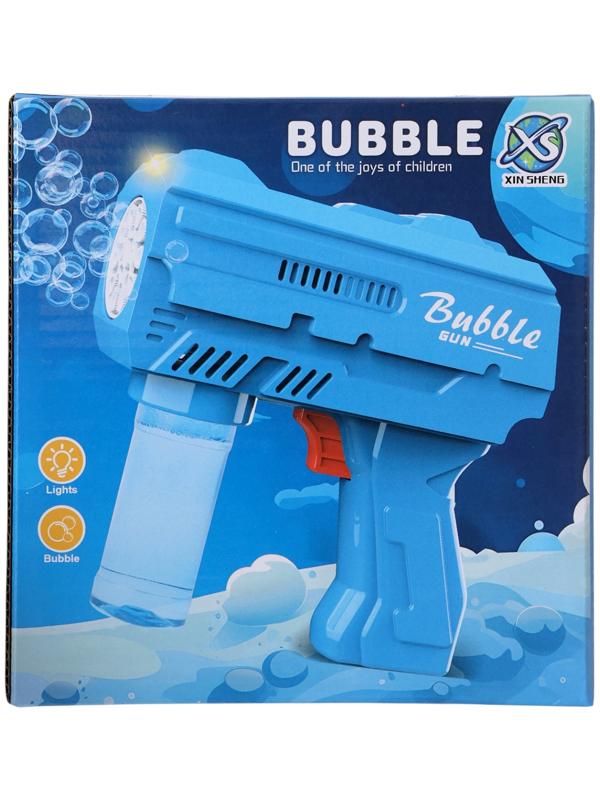 Генератор мыльных пузырей «Пистолет», световые эффекты, работает от батареек, красный