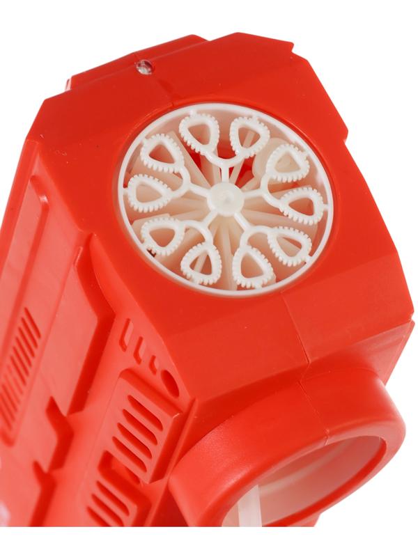 Генератор мыльных пузырей «Пистолет», световые эффекты, работает от батареек, красный