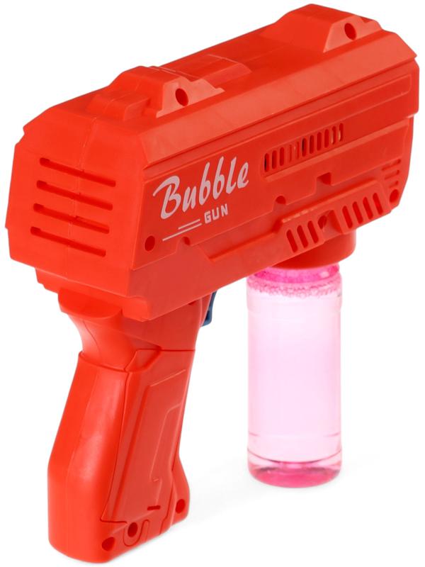 Генератор мыльных пузырей «Пистолет», световые эффекты, работает от батареек, красный